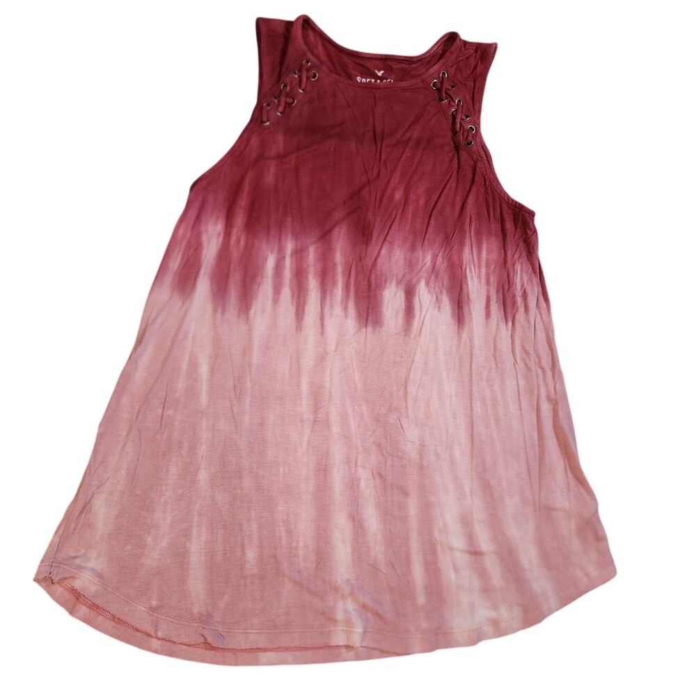 American Eagle Soft & Sexy Tie Dye Criss Cross Detail Sleeveless Tank Top XS